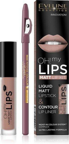 Eveline Oh My Lips Lipstick Matt Liquid Crayon No.08 Lovely Rose 1 pc