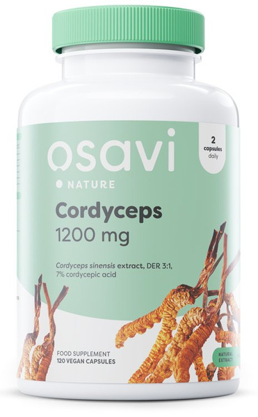 Osavi Cordyceps 1200mg for Energy and Immune Support 120 Vegan Caps