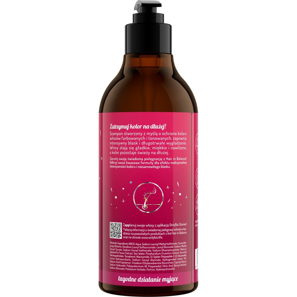 OnlyBio Hair in Balance Kolor Szampon Chroniący Kolor Włosów 400ml