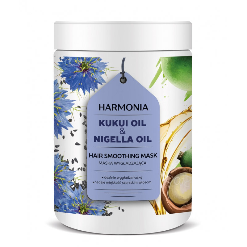 Harmonia Kukui Oil & Nigella Oil Smoothing Hair Mask for Frizzy Hair 1000ml