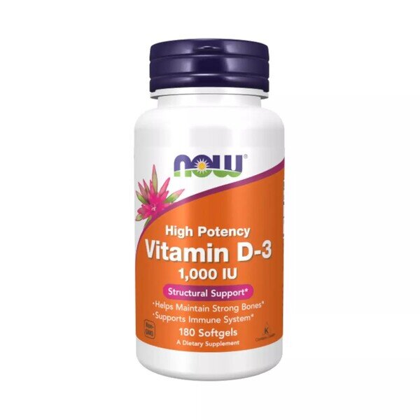 Vitamin D-3, 1000 IU - 180 softgels