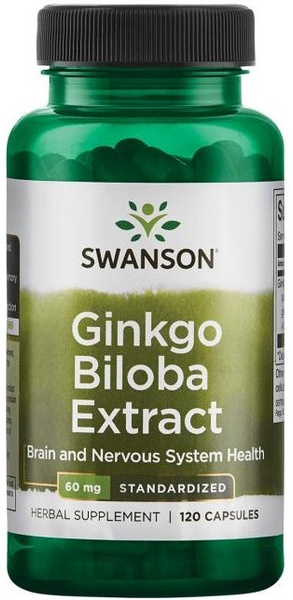 Swanson Ginkgo Biloba Extract 60mg 120 Capsules