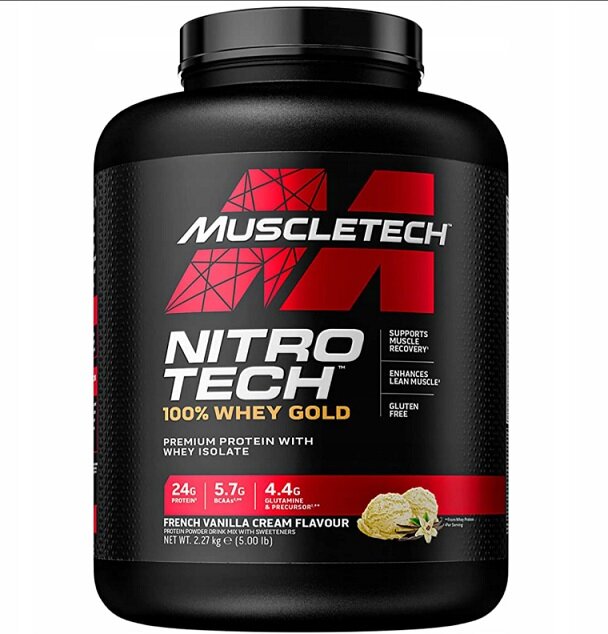 Nitro-Tech 100% Whey Gold, French Vanilla Cream - 2270g