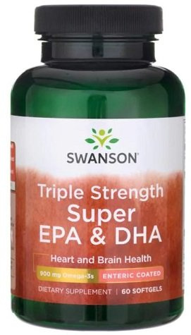 Swanson Triple Strength Super EPA & DHA 900mg 60 Kapsułek