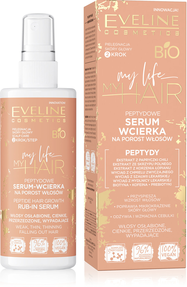 Eveline My Life My Hair Peptydowe Serum-Wcierka na Porost Włosów 150ml