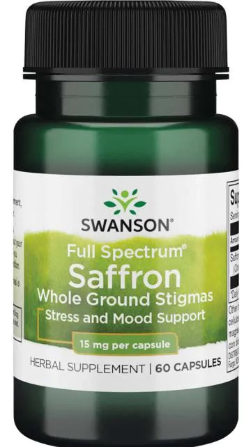 Swanson Full Spectrum Saffron 15mg 60 Capsules