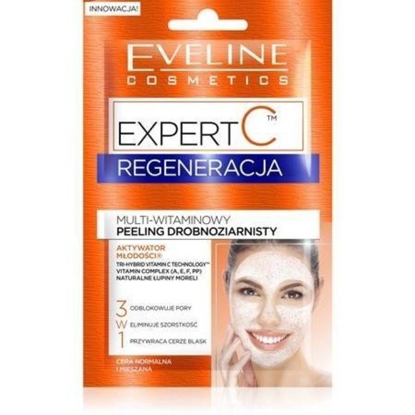 Eveline EXPERT C Regeneracja Multi-witaminowy Peeling Drobnoziarnisty 3w1 2x5ml