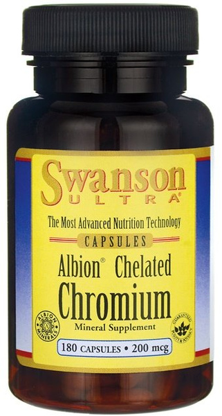 Swanson Albion Chelated Chromium 200mcg 180 Capsules