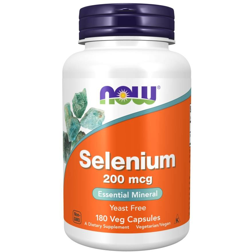 Now Foods Selenium 200mcg Selenium Supports Immune System Health Hair Skin & Nails 180 Vcapsules