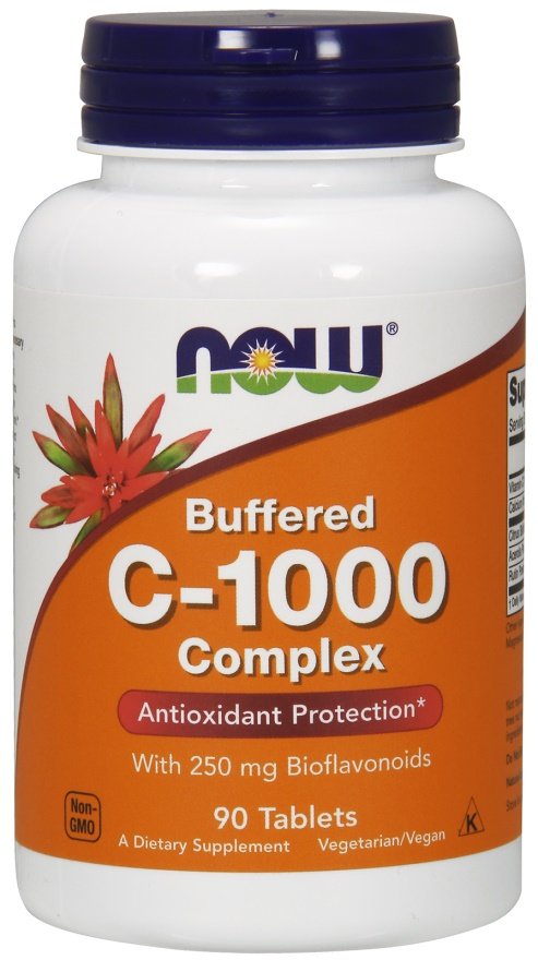 Now Foods Vitamin C-1000 Complex Complex Buffered 250mg Bioflavonoids 90 Tablets