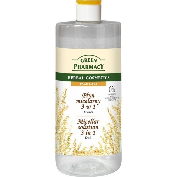 Green Pharmacy Bezzapachowy Płyn Micelarny 3w1 Owies 500ml