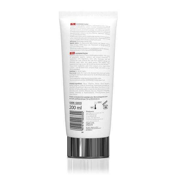 Apis Professional Raspberry Glow Gel Mask with Freeze-Dried Raspberries for Dry and Dehydrated Skin 200ml