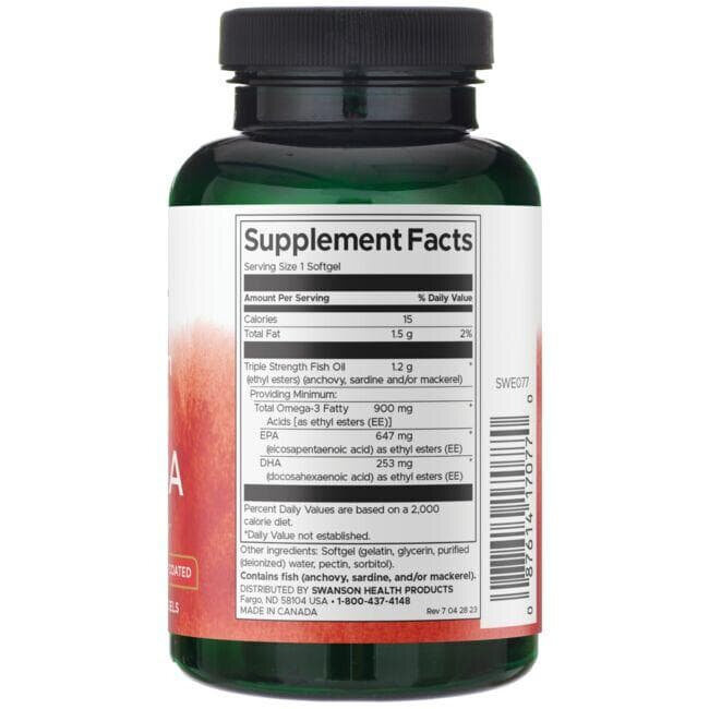Swanson Triple Strength Super EPA & DHA 900mg 60 Kapsułek