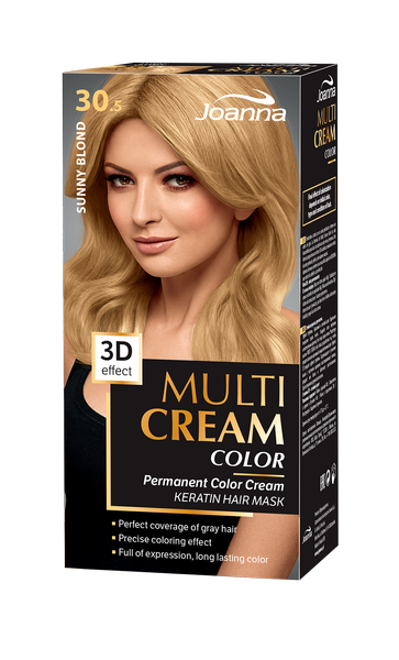 Joanna Multi Cream Trwały Intensywny Kolor Włosów Farba Pielęgnacja 30.5 Słoneczny Blond