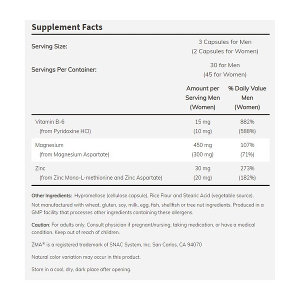 Now Foods ZMA Sports Recovery 90 Capsules
