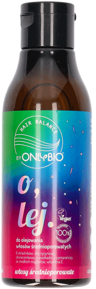 OnlyBio Hair Balance Wegański Olej do Olejowania Włosów Średnioporowatych 150ml