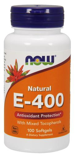 Now Foods Vitamin E-400 Natural Mixed Tocopherols Supports the Body's Immunity 100 Softgels