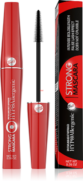 Bell HypoAllergenic Strong Mascara Czarny Intensywnie Podkreslający Tusz do Rzęs 01 9g