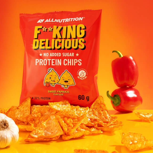 Allnutrition Fitking Delicious Protein Chips with Added Pea Protein Sweet Pepper 60g