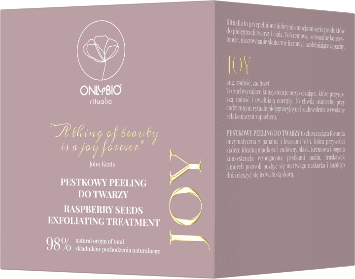 OnlyBio Ritualia Joy Natural Face Peeling with AHA Acids and Raspberry Seeds 50ml