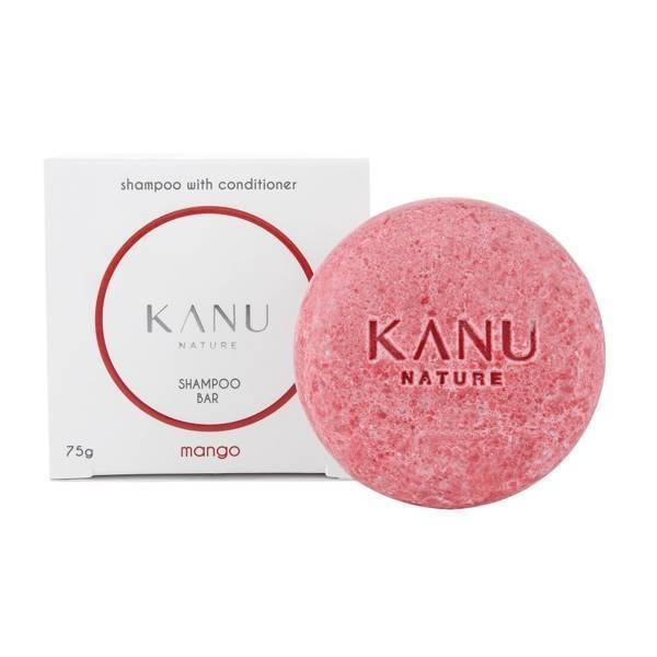 Kanu Nature Vegan Shampoo with Conditioner Bar 2in1 with Mango in Folding Box 75g