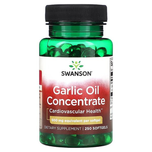 Swanson Garlic Oil Concentrate 500mg 250 Kapsułek