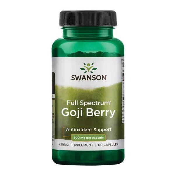 Swanson Full Spectrum Goji Berry 500mg Jagody Goji 60 Kapsułek