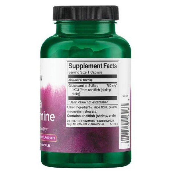 Swanson Mega Glucosamine 750mg 120 Kapsułek