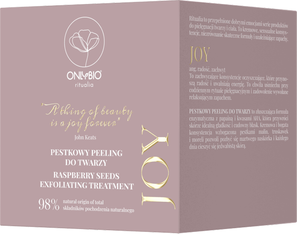 OnlyBio Ritualia Joy Natural Face Peeling with AHA Acids and Raspberry Seeds 50ml