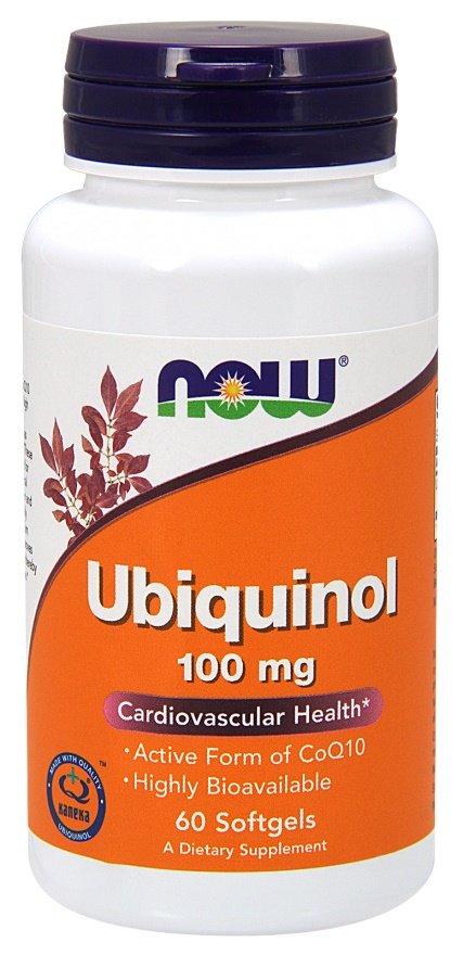 Now Foods Ubiquinol 100mg Coenzyme Q10 Energizes & Supports Heart 60 Capsules
