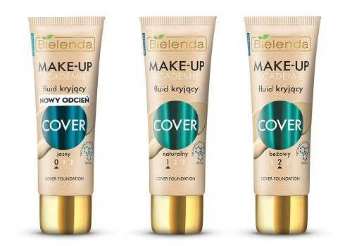 Bielenda Make - Up Academie Cover Fluid Kryjący Nr 1 Naturalny dla Skóry Tłustej i Mieszanej 30g