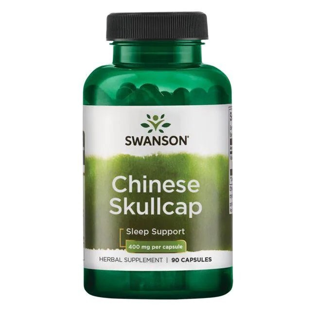 Swanson Chinese Skullcap 400mg Tarczyca Bajkalska Wspomaga Odporność i Stany Przygnębienia 90 Kapsułek