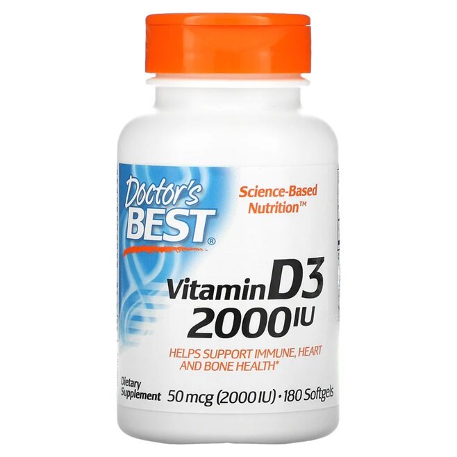 Vitamin D3, 2000 IU - 180 softgels