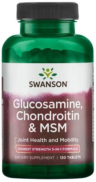 Swanson Glucosamine Chondroitin & MSM750mg 120 Tablets