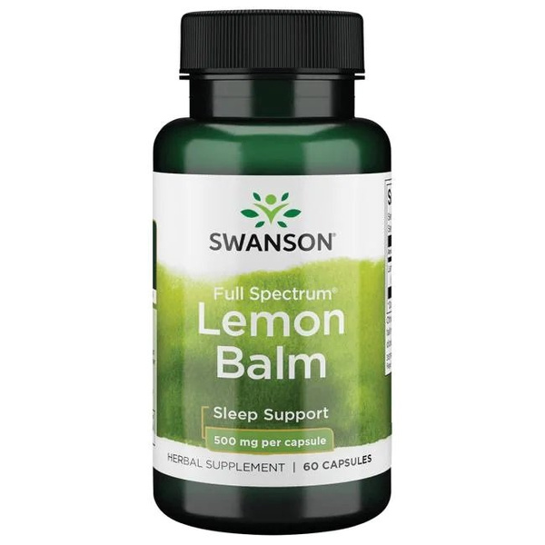 Swanson Full Spectrum Lemon Balm 500mg 60 Capsules
