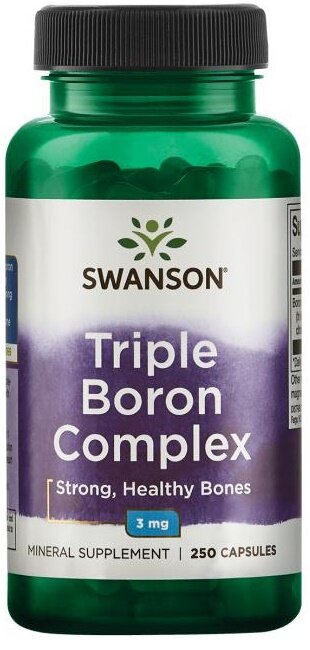 Swanson Triple Boron Complex 3mg Strong Bones Support 250 Capsules