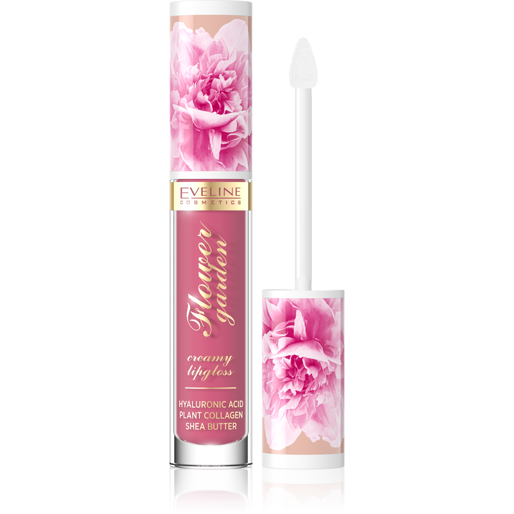 Eveline Flower Garden Kremowy Błyszczyk do Ust Nr 03 Magnolia Charm Vegan 4,5ml