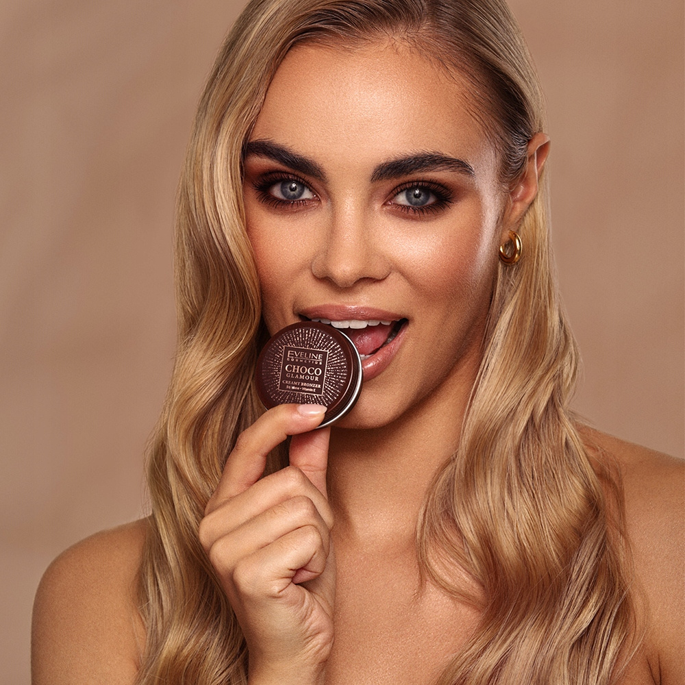 Eveline Choco Glamour Bronzer w Kremie Nr 01 Skwalan Witamina E 20g
