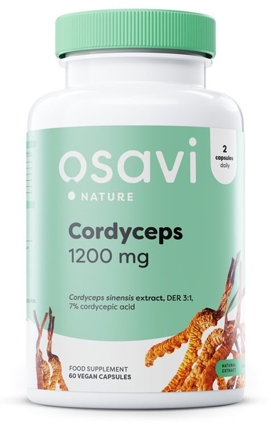 Osavi Cordyceps 1200mg For Energy 60 Vegan Caps