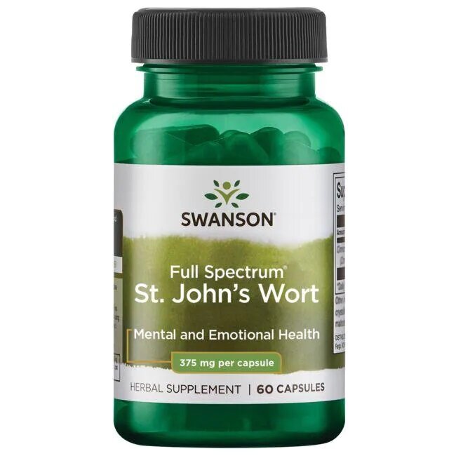 Swanson St. John's Wort 375mg Dziurawiec Zwyczajny 60 Kapsułek