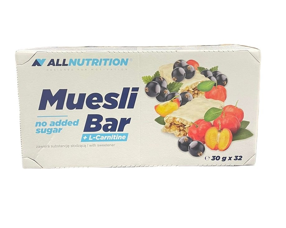 Allnutrition Muesli Bar + L-Carnitine Yoghurt and Blackcurrant 30gx32