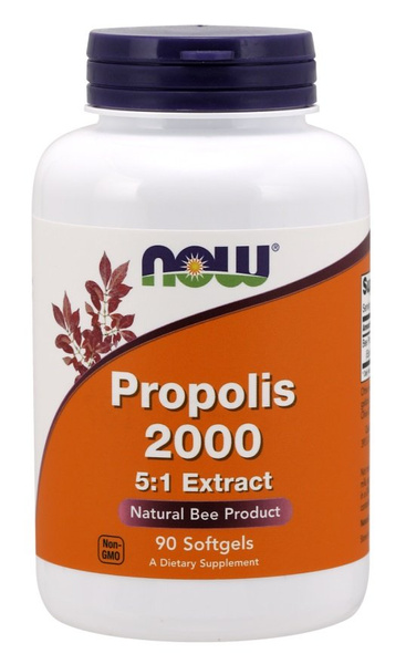 Now Foods Propolis 2000 5:1 Extract Wspiera Odporność Organizmu 90 Kapsułek