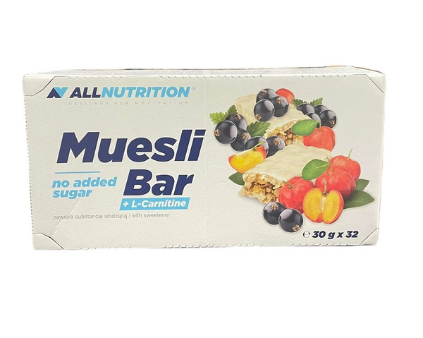 Allnutrition Muesli Bar + L-Carnitine Yoghurt and Blackcurrant 30gx32