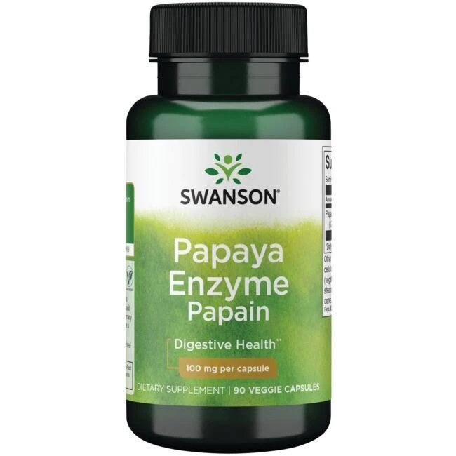 Swanson Papaya Enzyme Papain 100mg Supports Digestion 90 Capsules