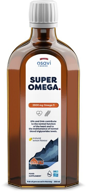 Osavi Super Omega 2900mg Omega 3 Olej Rybi w Płynie na Serce i Mózg 250ml