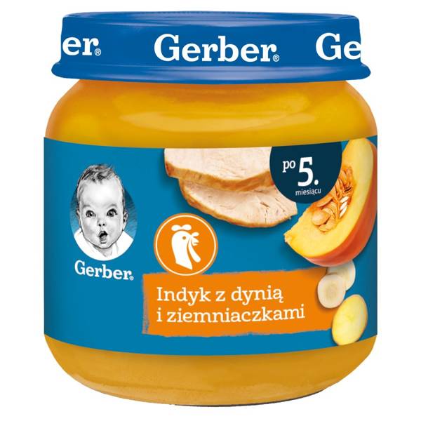 Gerber Danie Indyk z Dynią i Ziemniaczkami dla Niemowląt po 5 Miesiącu 125g