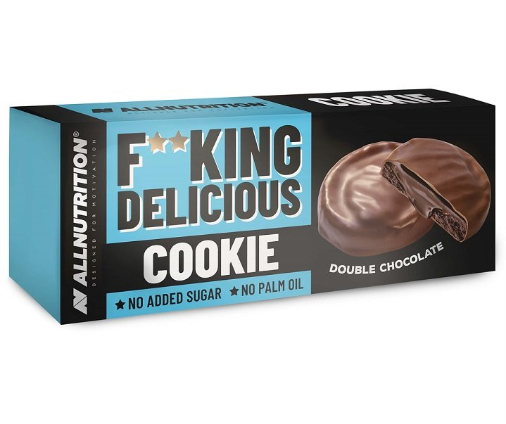 Allnutrition Fitking Delicious Cookie Double Chocolate Kruche Ciasteczka z Nadzieniem Czekoladowym 128g