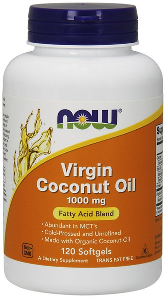 Now Foods Virgin Coconut Oil 1000mg 120 Softgels