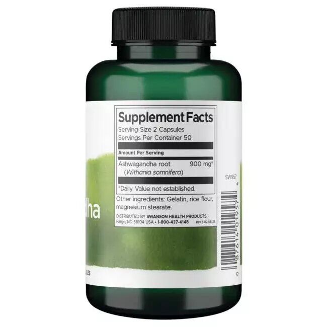 Swanson Ashwagandha 450 mg 100 Kapsułek