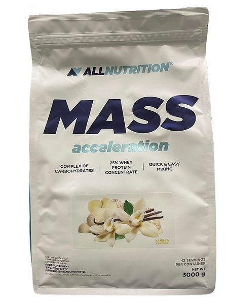 Allnutrition Mass Acceleration Vanilla Kompleks Węglowodanowo - Proteinowy 3000g